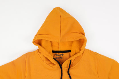 Mustard Cotton Fleece Unisex Hooded Sweatshirt for Kids