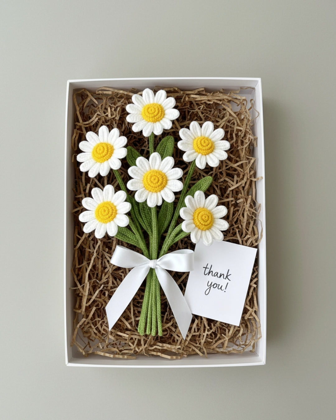 Handmade Crochet Daisy Bouquet