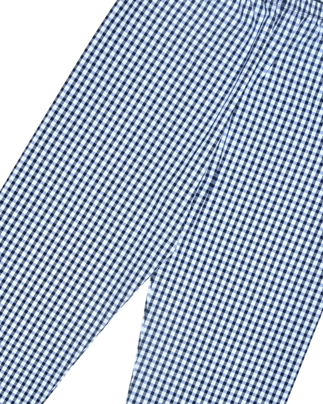 White & Black Cotton Woven Full Length Checks Printed Pajama