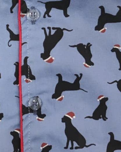 Blue Premium Cotton Puppy Printed Nightsuit for Kids