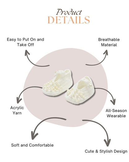 White Crochet Baby Booties