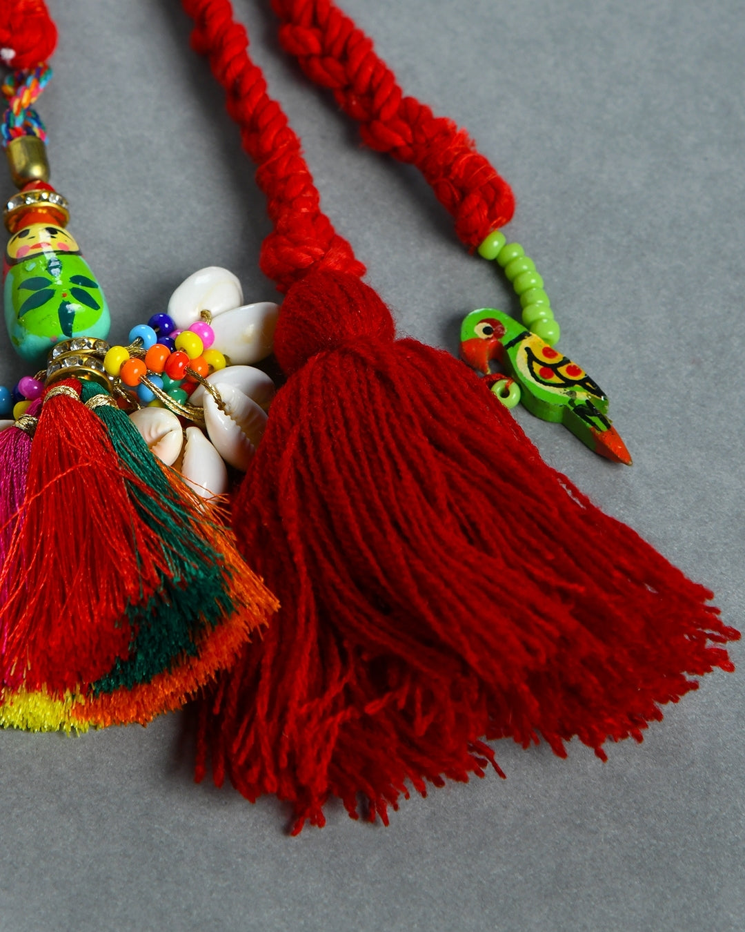 Red Boho Hair Tie for Girls