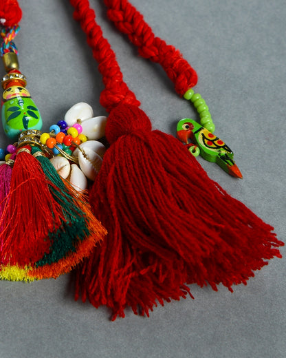 Red Boho Hair Tie for Girls