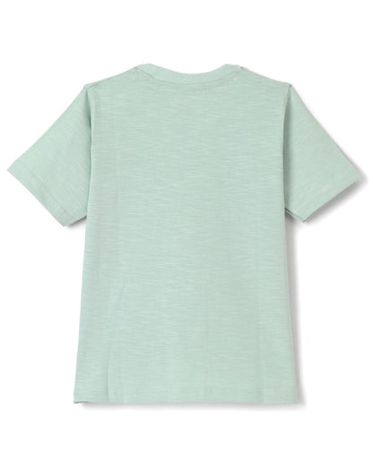 Dinosaur Printed Premium Cotton Half Sleeves Green T-Shirt with Navy Blue Jogger for Boys