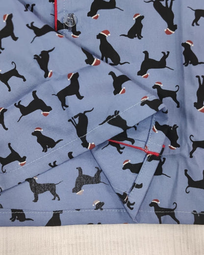 Blue Premium Cotton Puppy Printed Nightsuit for Kids