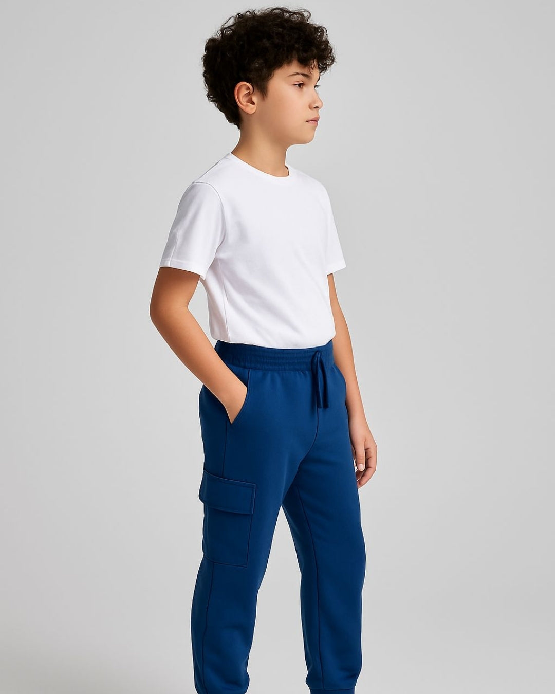 Pack of 3 Loop Knit Cotton Jogger with Pockets for Boys & Girls