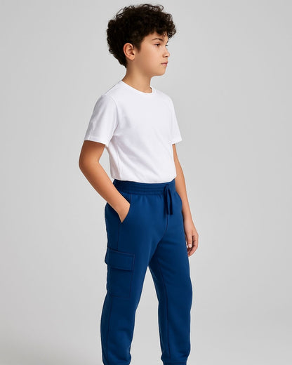 Pack of 3 Loop Knit Cotton Jogger with Pockets for Boys & Girls