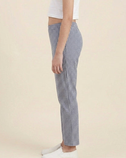 Black & White Checks Printed Kids Pyjamas
