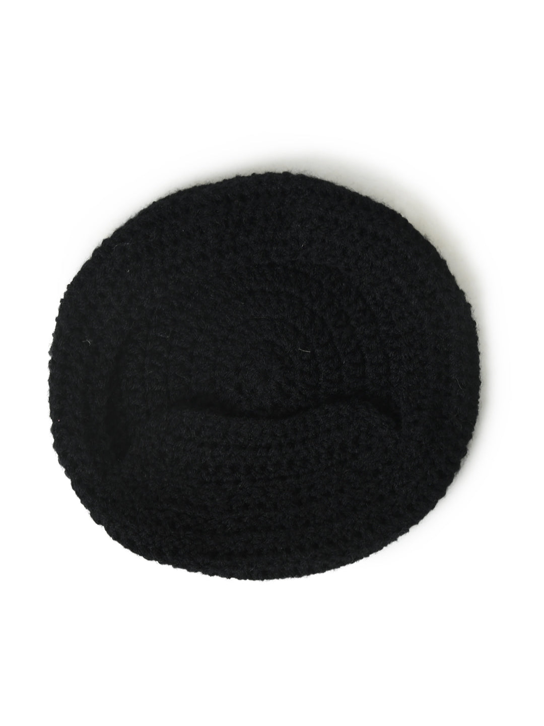 Pack of 2 Unisex Grey & Black Woolen Beanie Winter Warm Cap for Kids