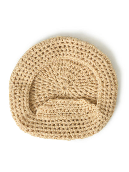 Pack of 2 Unisex Offwhite & Beige Handmade Woolen Cap