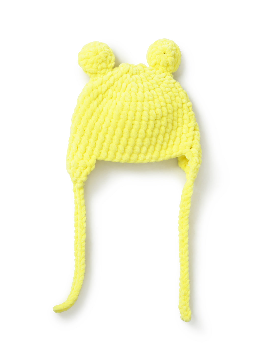 Pack of 2 White & Yellow Soft Woolen Cap for Kids