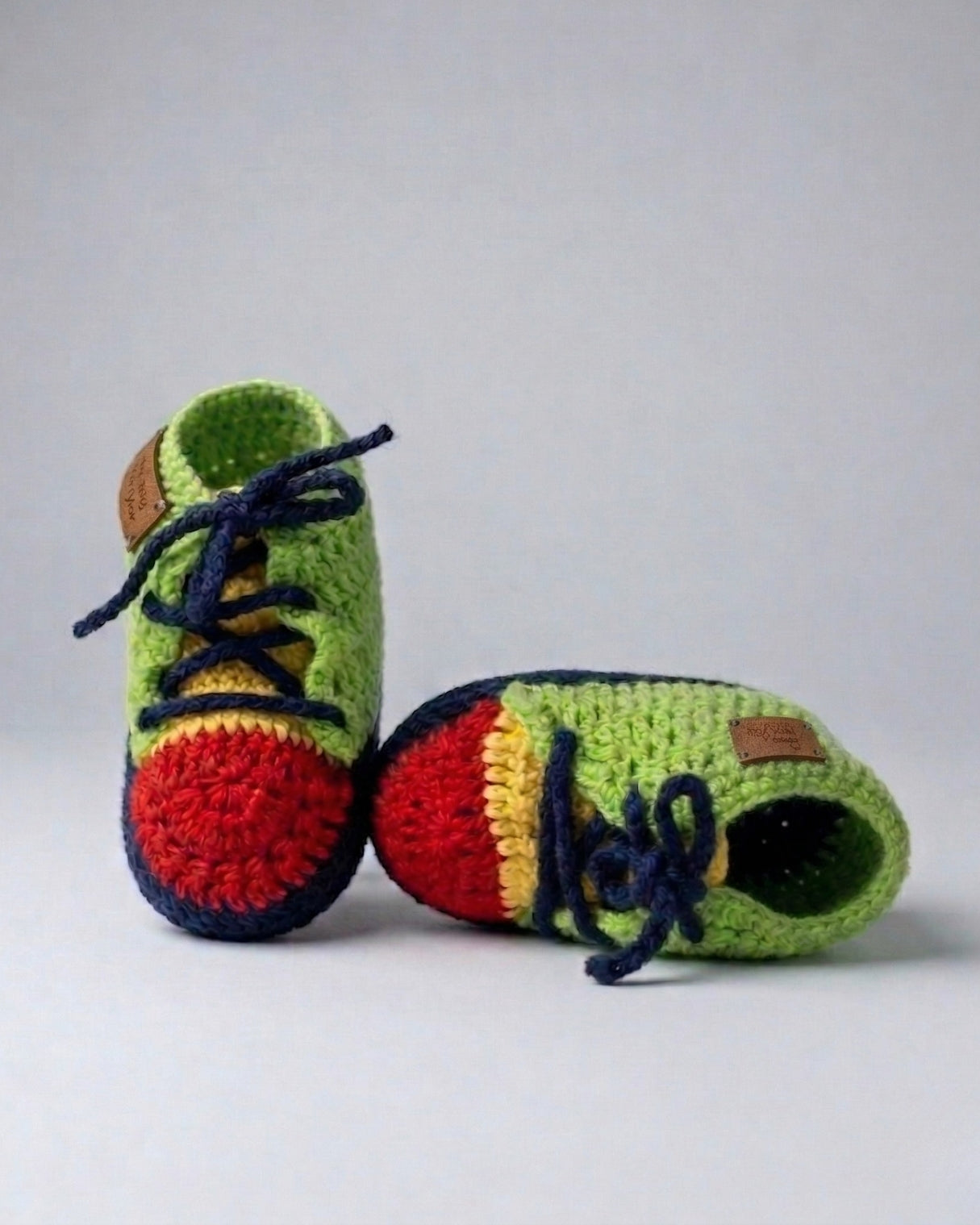 Multicolor Handmade Organic Cotton Joker Boots Shoes Booties for Kids