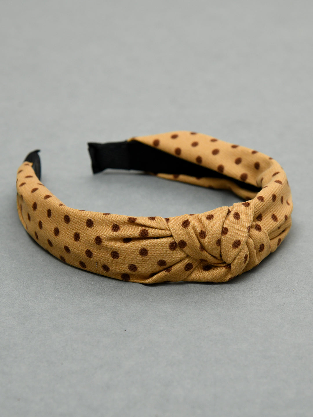 Beige Free Size Dotted Hair Band