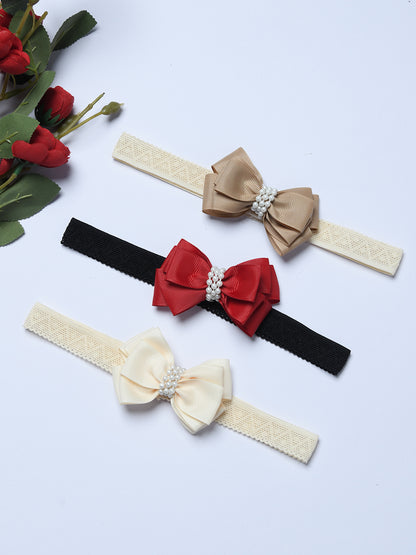 Pack of 3 Multicolor Adorable Baby Bow Hairbands