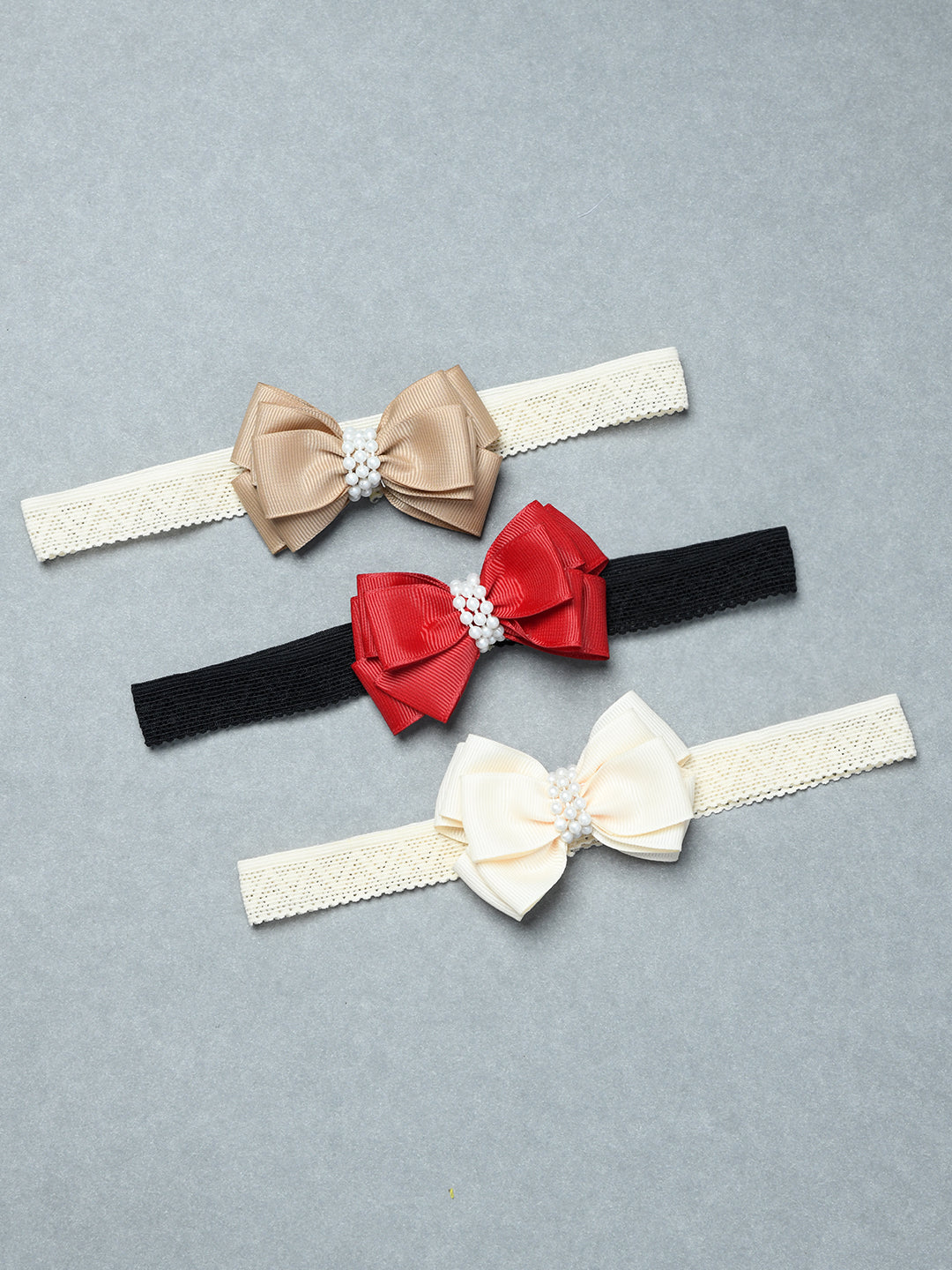 Pack of 3 Multicolor Adorable Baby Bow Hairbands