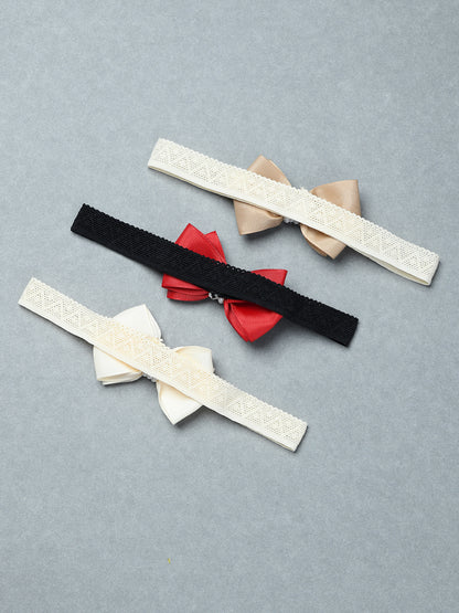 Pack of 3 Multicolor Adorable Baby Bow Hairbands