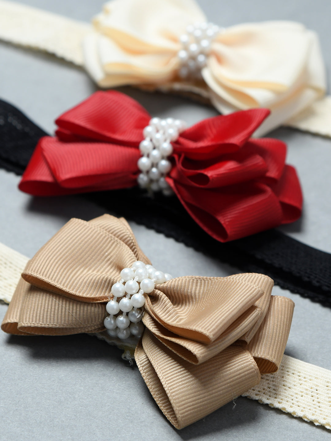 Pack of 3 Multicolor Adorable Baby Bow Hairbands