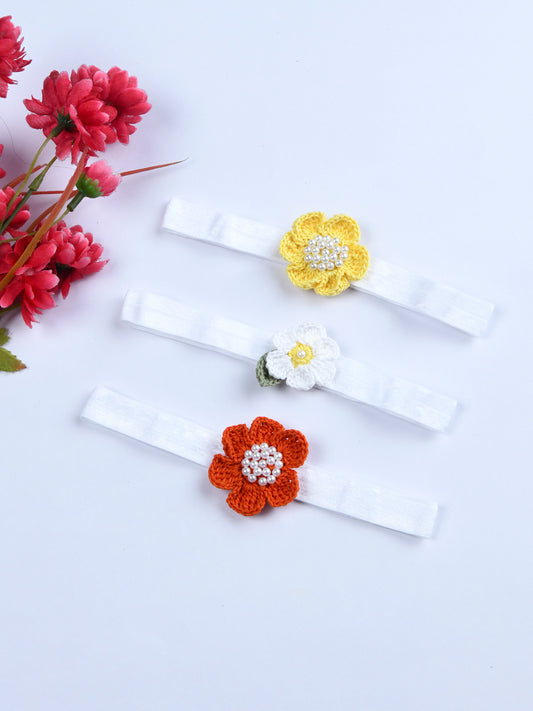 Pack Of 3 Floral Headbands - Multicolor