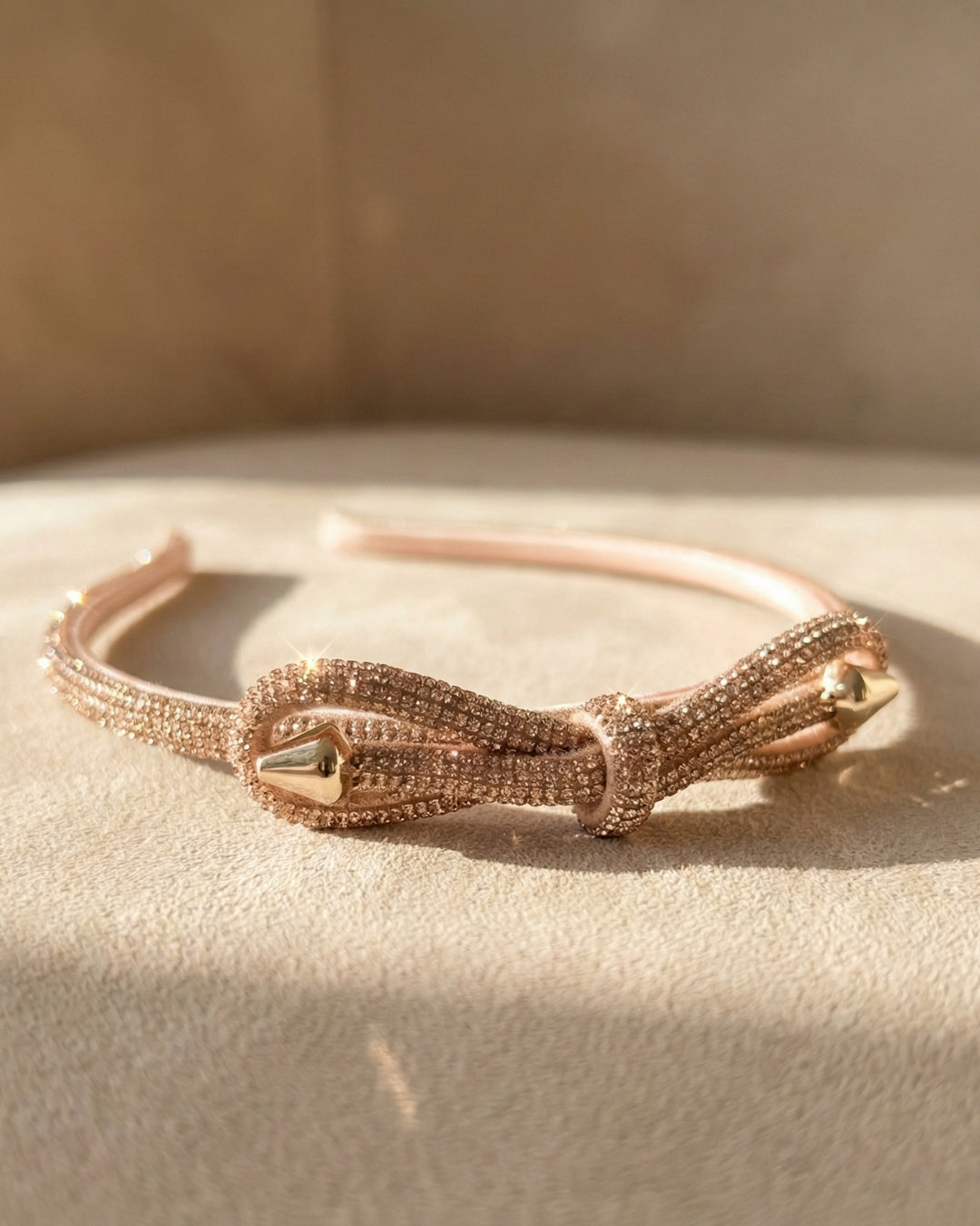 Girls Pastel Pink Infinity Knot Hairband