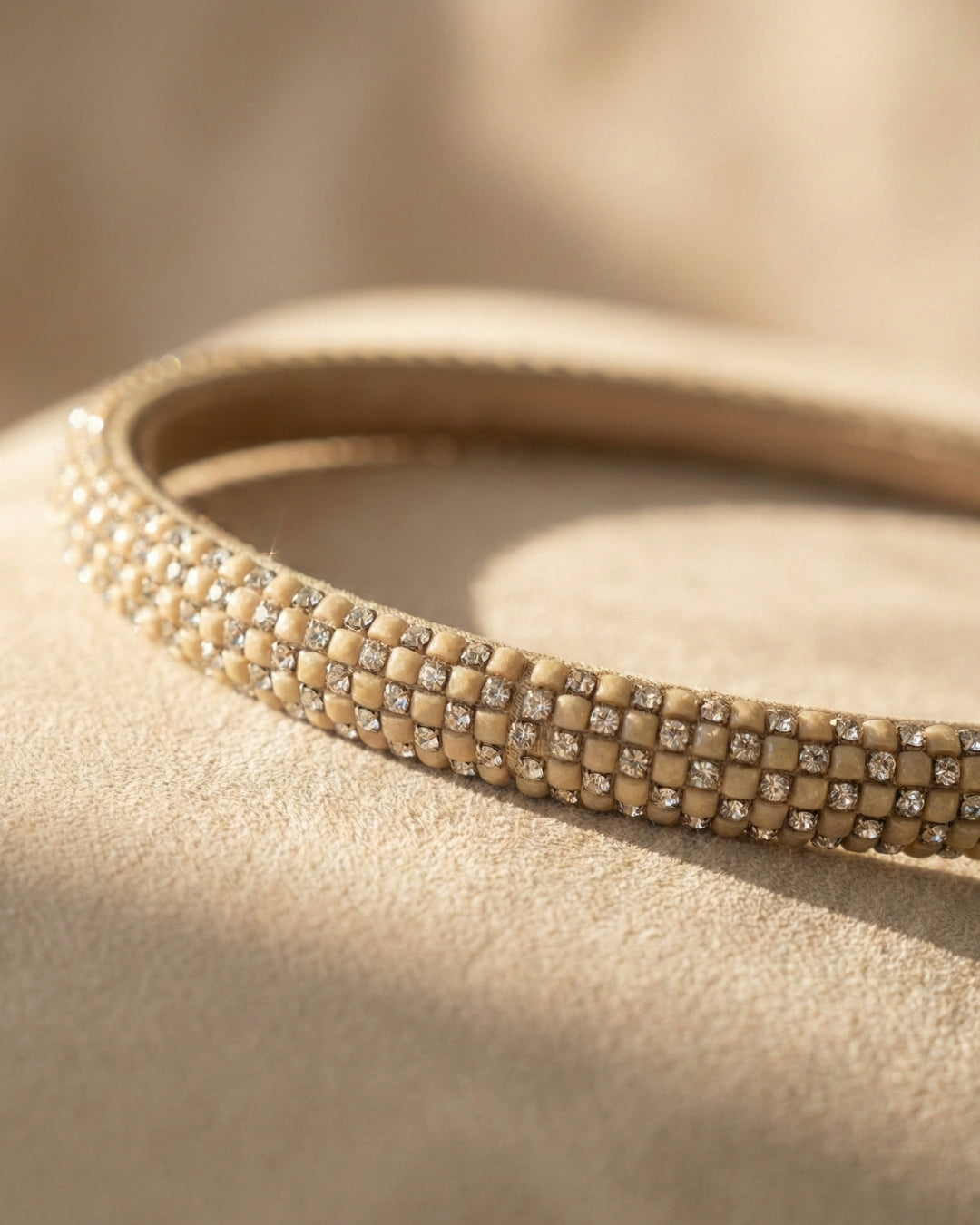 Classic Gold Slim Crystal Embellishment Hairband
