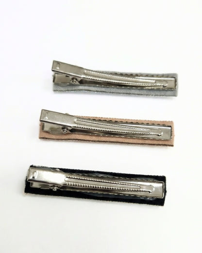 Multicolor Set of 3 Crystal Embellished Hairclips