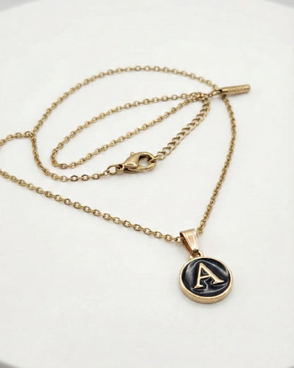 Initial Letter A Pendant With Chain
