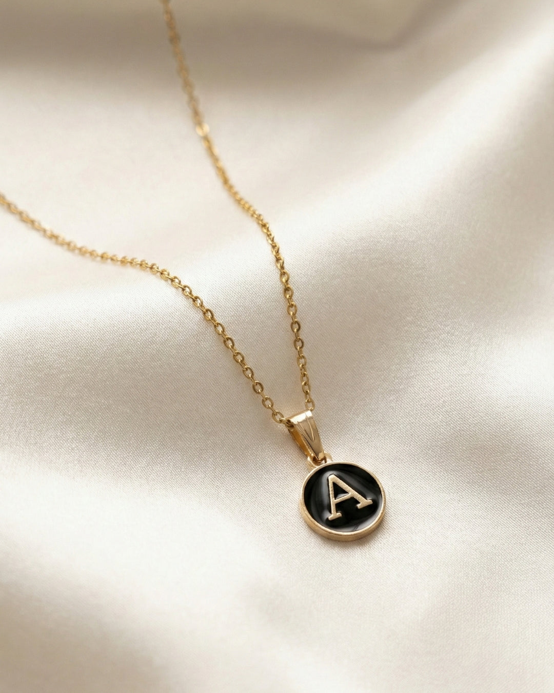 Initial Letter A Pendant With Chain