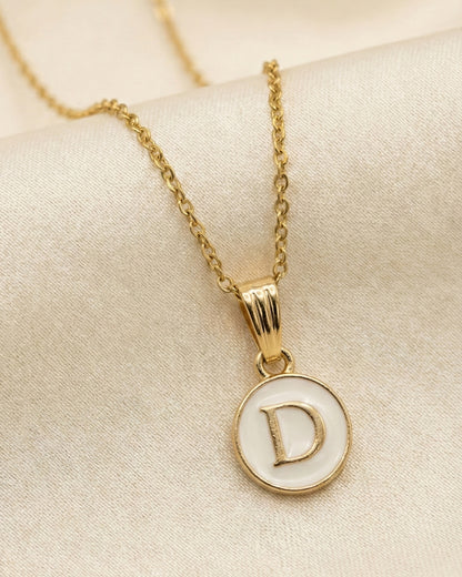 Initial Letter D Pendant With Chain