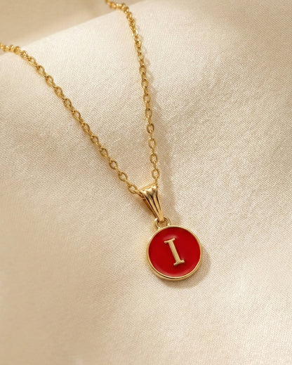 Initial Letter I Pendant With Chain