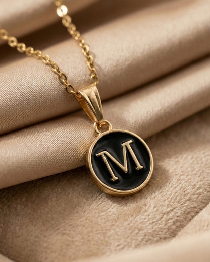 Initial Letter M Pendant With Chain