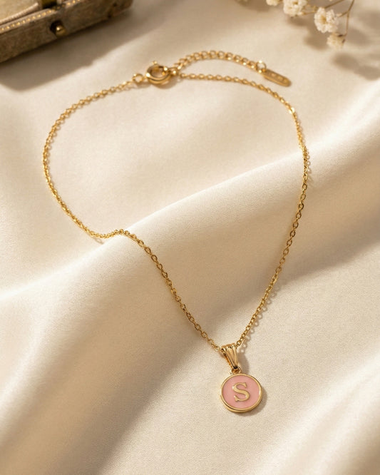 Initial Letter S Pendant With Chain