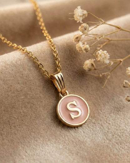 Initial Letter S Pendant With Chain