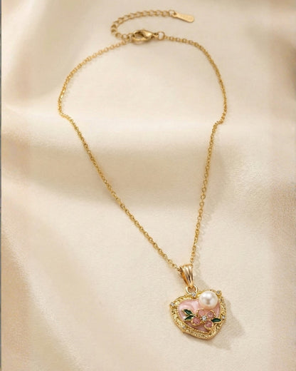 Cute Pearl Embellishment Pendant With Chain