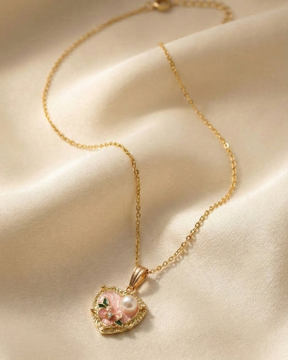 Cute Pearl Embellishment Pendant With Chain