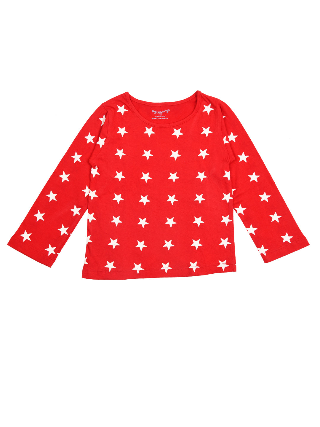 Blue & Red Pure Cotton Full Sleeves Printed T-shirt & Pyjama Set for Boys - Pack of 2