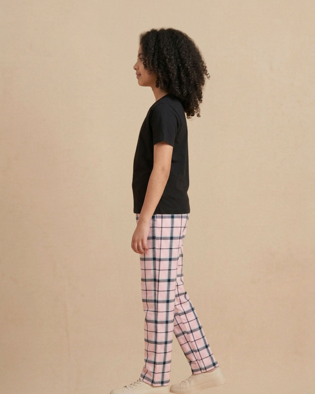 Typographic with Light Pink Checks