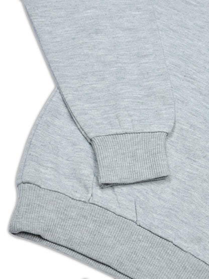 Grey Cotton Fleece Unisex Sweatshirt for Kids