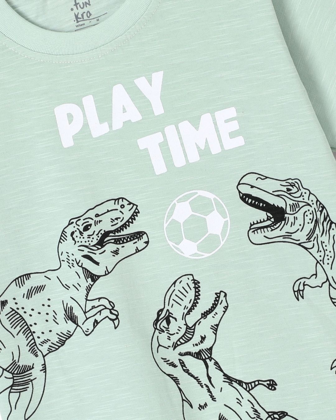 Pack of 3 Premium Cotton Half Sleeves Printed T-Shirt for Boys - Green, Blue & White