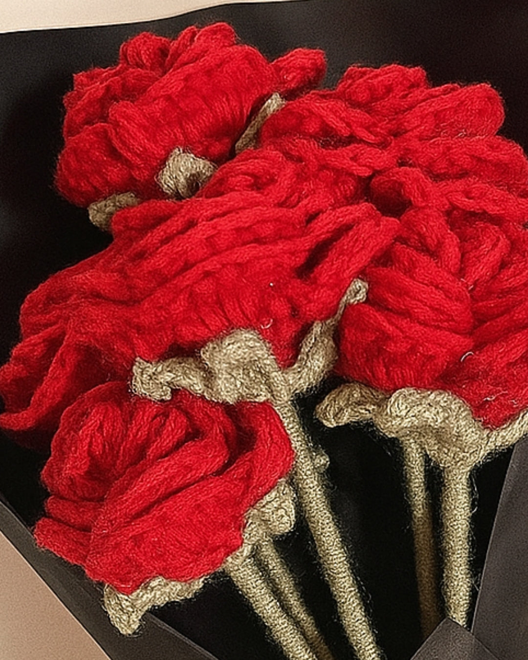 Handmade Crochet Jumbo Rose Bouquet