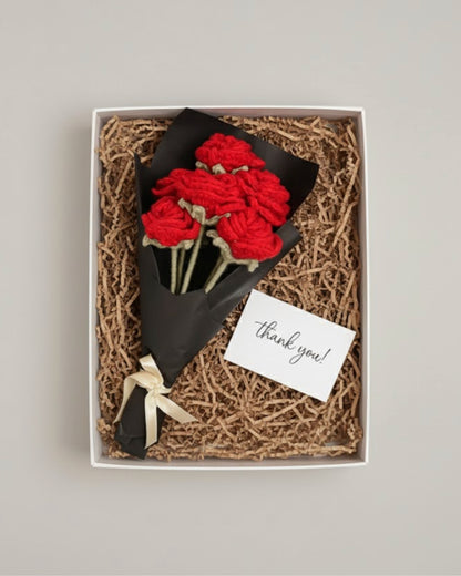 Handmade Crochet Jumbo Rose Bouquet