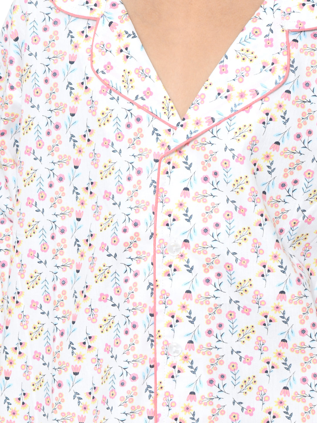 Floral Printed Cotton Girls Nightwear