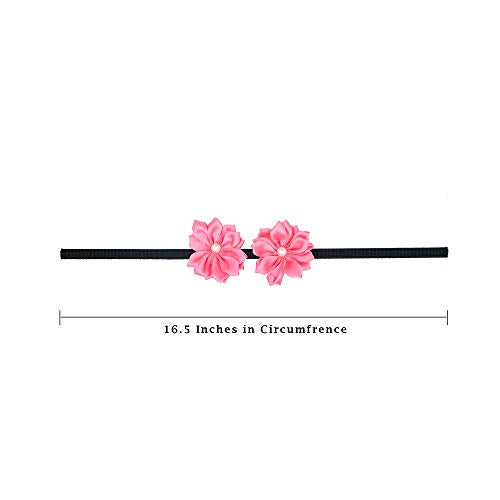 Pack of 7 Multicolor Floral Headbands for Girls