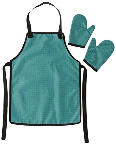 Sea Green Apron with Gloves (Pack of 3)
