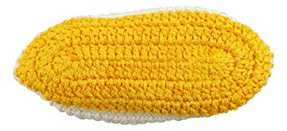Yellow & White Crochet Baby Booties for Girls