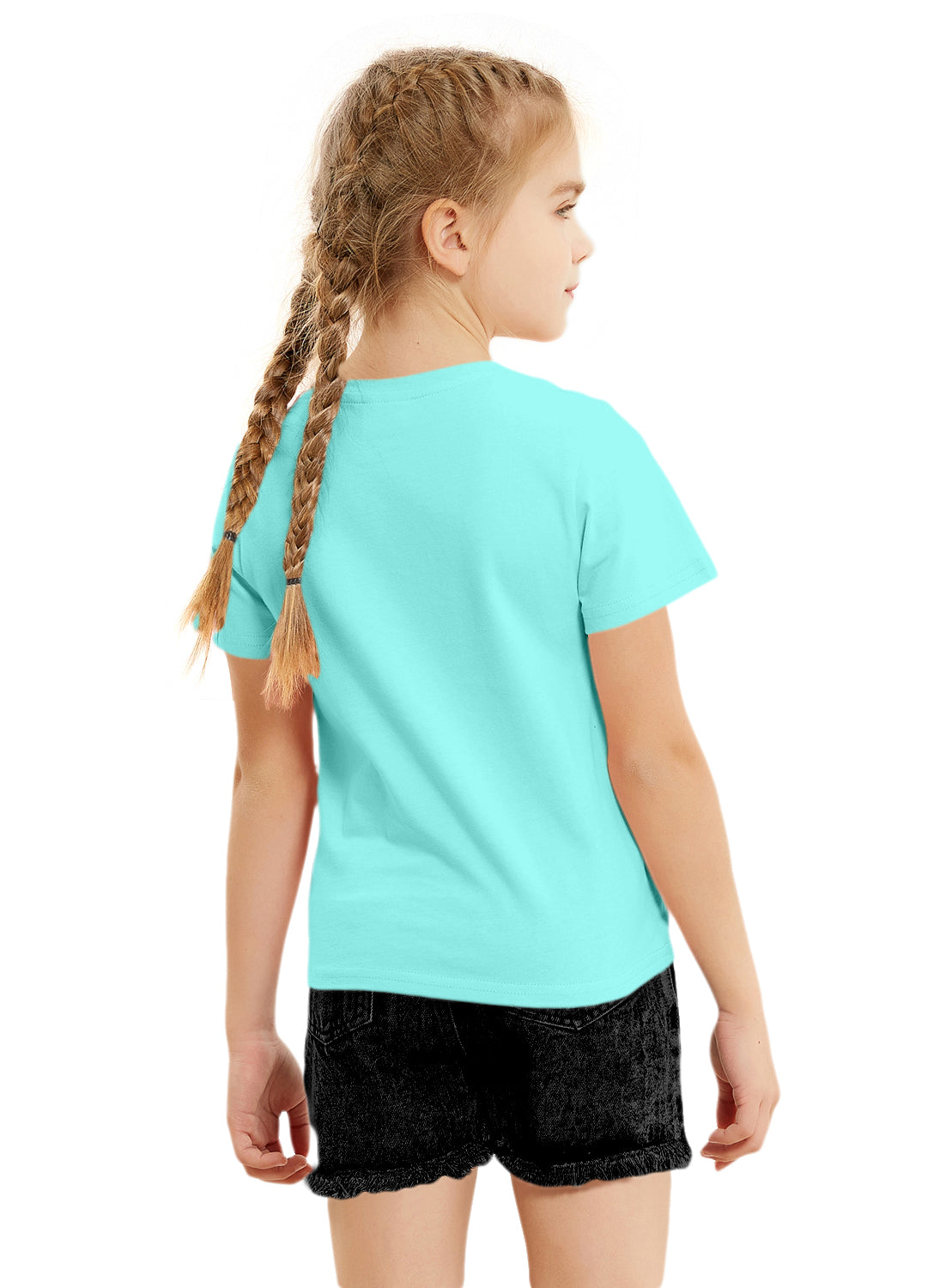 Sea Green Sequin T-shirt for Girls