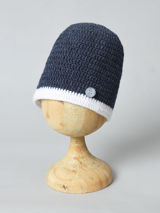 Grey Handmade Woollen Caps for Kids