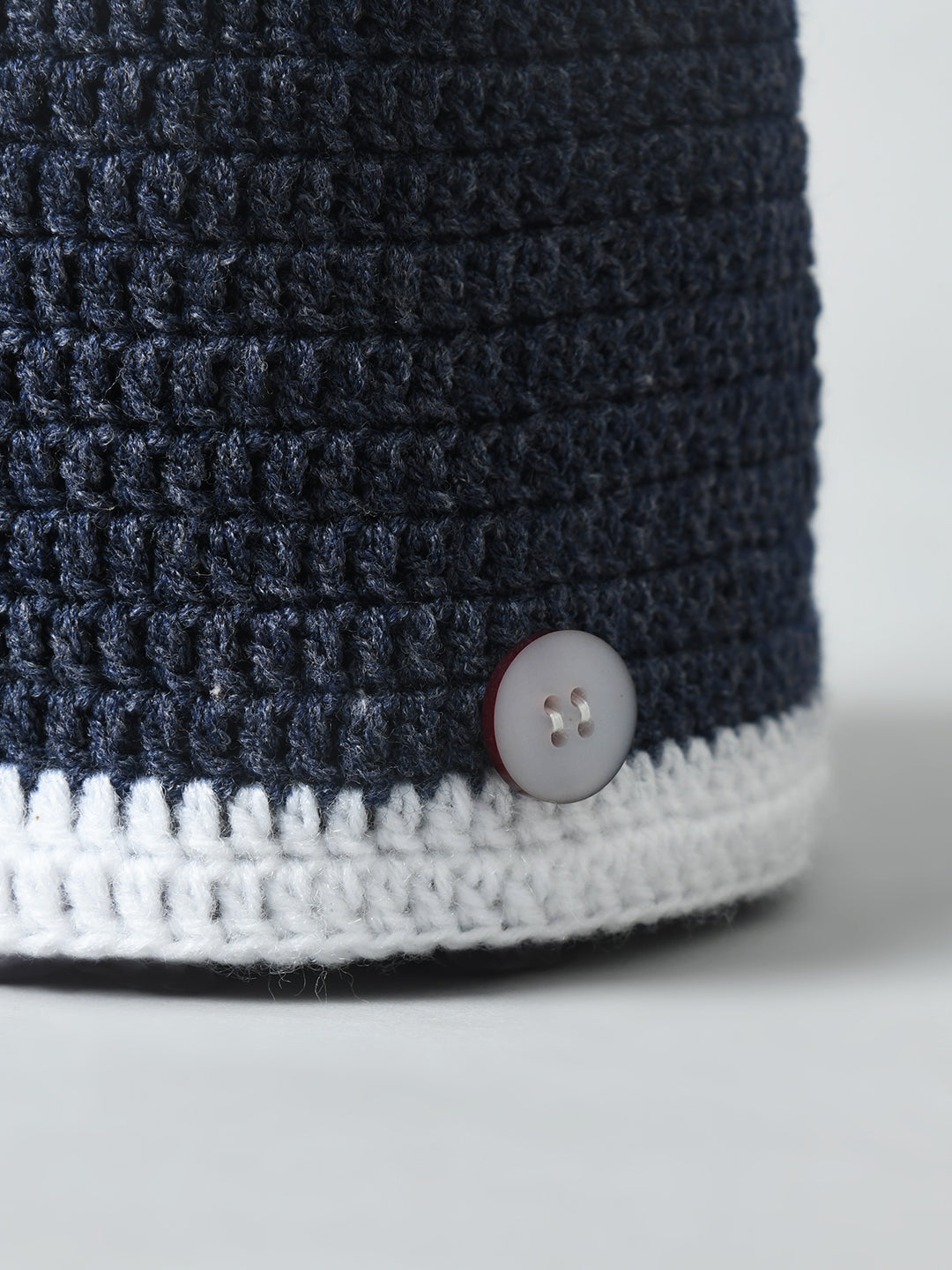 Grey Handmade Woollen Caps for Kids