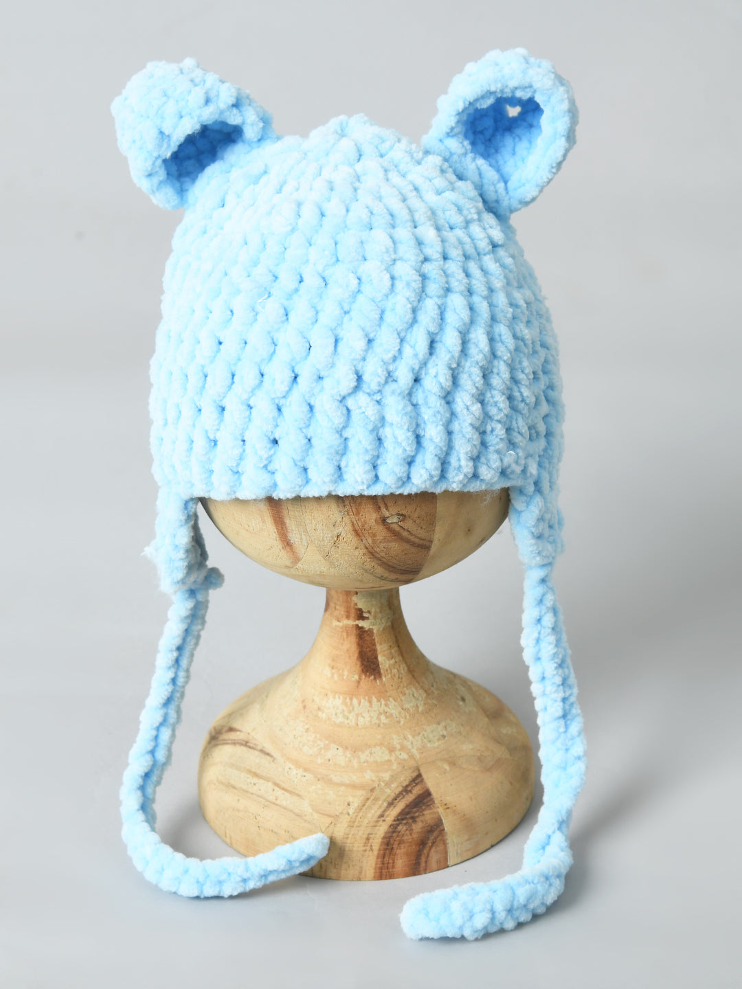 Blue Handmade Woollen Baby Caps