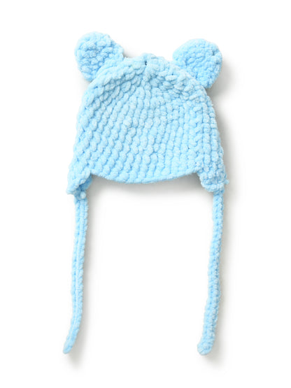 Blue Handmade Woollen Baby Caps