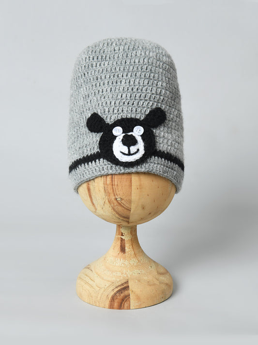 Grey Handmade Woolen Cap for Boys